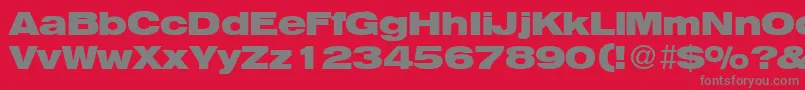 HegelextendedBoldDb Font – Gray Fonts on Red Background