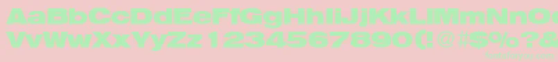 HegelextendedBoldDb Font – Green Fonts on Pink Background