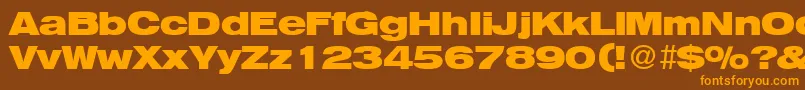 HegelextendedBoldDb Font – Orange Fonts on Brown Background