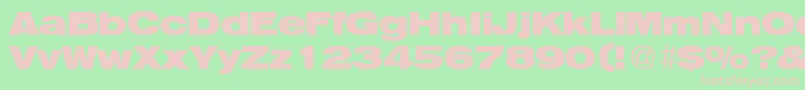 HegelextendedBoldDb Font – Pink Fonts on Green Background