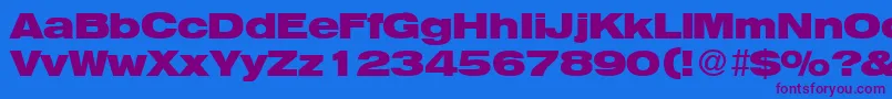 HegelextendedBoldDb Font – Purple Fonts on Blue Background