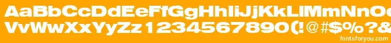 HegelextendedBoldDb Font – White Fonts on Orange Background