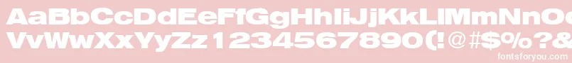 HegelextendedBoldDb Font – White Fonts on Pink Background