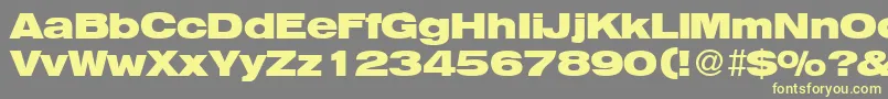 HegelextendedBoldDb Font – Yellow Fonts on Gray Background