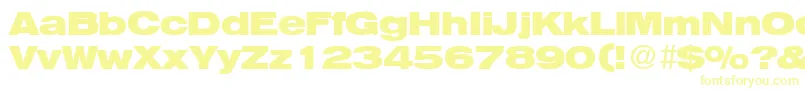 HegelextendedBoldDb Font – Yellow Fonts on White Background