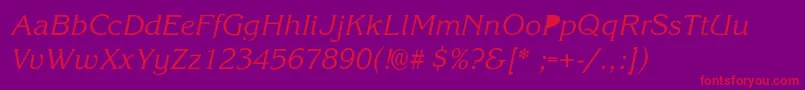 StevensSemiboldLight Font – Red Fonts on Purple Background