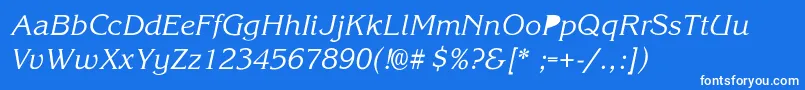 StevensSemiboldLight Font – White Fonts on Blue Background