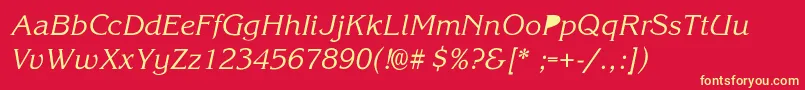 StevensSemiboldLight Font – Yellow Fonts on Red Background