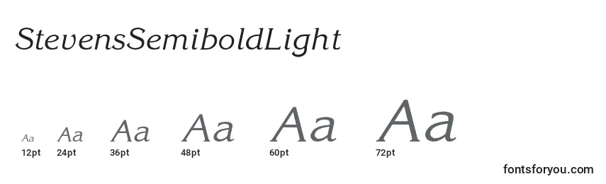 StevensSemiboldLight Font Sizes