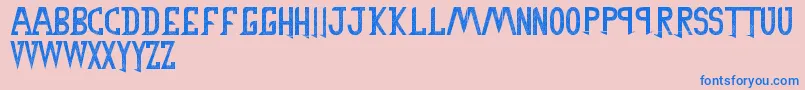 BeforeAndAfther Font – Blue Fonts on Pink Background