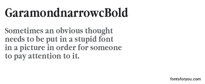 GaramondnarrowcBold Font