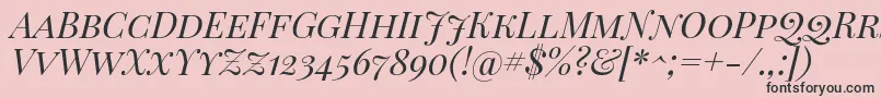 PlayfairDisplayScItalic Font – Black Fonts on Pink Background