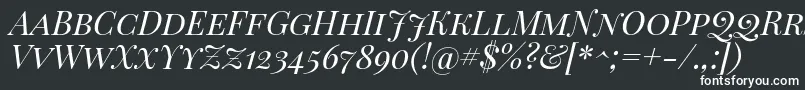 フォントPlayfairDisplayScItalic – 白い文字