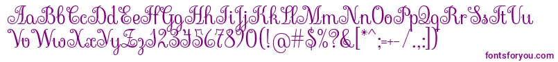 SevillanaRegular Font – Purple Fonts on White Background