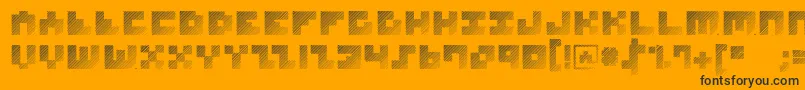 MksquareshatchHeavy-Schriftart – Schwarze Schriften auf orangefarbenem Hintergrund