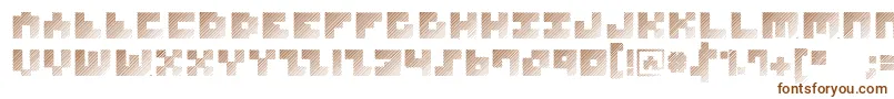 MksquareshatchHeavy Font – Brown Fonts on White Background