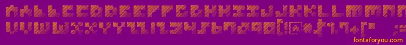 MksquareshatchHeavy Font – Orange Fonts on Purple Background