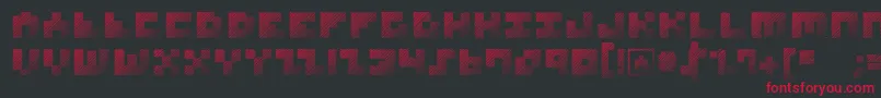 MksquareshatchHeavy Font – Red Fonts on Black Background