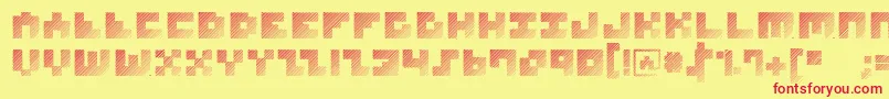 MksquareshatchHeavy Font – Red Fonts on Yellow Background