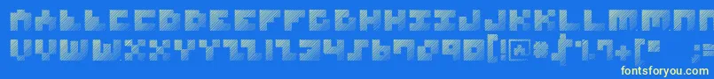 MksquareshatchHeavy Font – Yellow Fonts on Blue Background