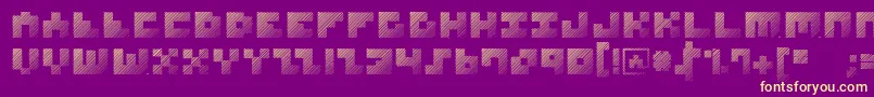 Шрифт MksquareshatchHeavy – жёлтые шрифты на фиолетовом фоне