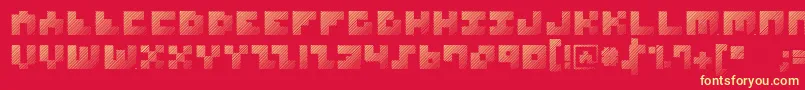 MksquareshatchHeavy Font – Yellow Fonts on Red Background