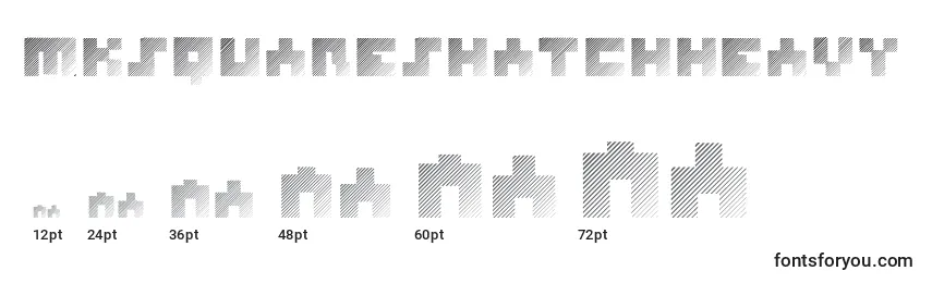 Размеры шрифта MksquareshatchHeavy
