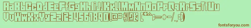 StreetBlock Font – Brown Fonts on Green Background