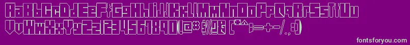 StreetBlock Font – Green Fonts on Purple Background