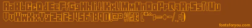 StreetBlock Font – Orange Fonts on Brown Background