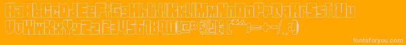 StreetBlock Font – Pink Fonts on Orange Background