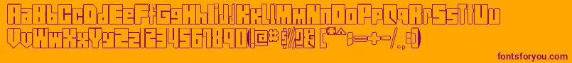 Шрифт StreetBlock – фиолетовые шрифты на оранжевом фоне