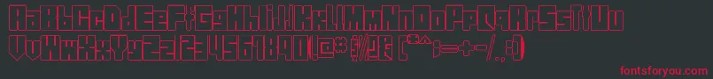 StreetBlock Font – Red Fonts on Black Background