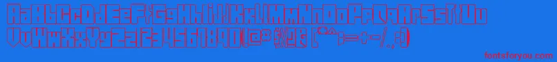 StreetBlock-fontti – punaiset fontit sinisellä taustalla