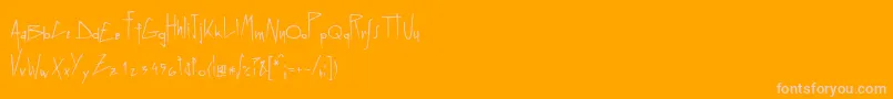 Linotypegraphena Font – Pink Fonts on Orange Background