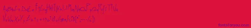 Linotypegraphena Font – Purple Fonts on Red Background