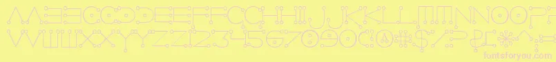 CelestialNormal Font – Pink Fonts on Yellow Background