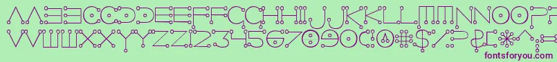 Шрифт CelestialNormal – фиолетовые шрифты на зелёном фоне