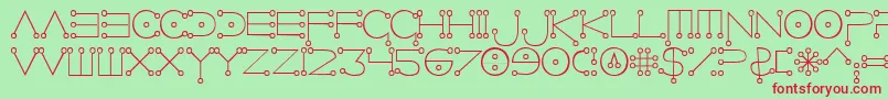 Czcionka CelestialNormal – czerwone czcionki na zielonym tle