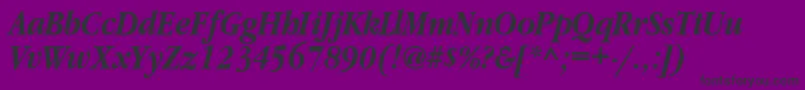 GaramondnarrowcBolditalic Font – Black Fonts on Purple Background