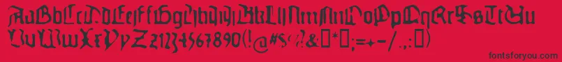 Gutenbergsghostypes Font – Black Fonts on Red Background