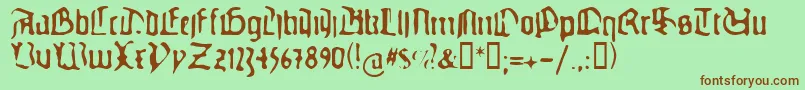 Gutenbergsghostypes Font – Brown Fonts on Green Background