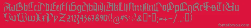 Gutenbergsghostypes Font – Gray Fonts on Red Background