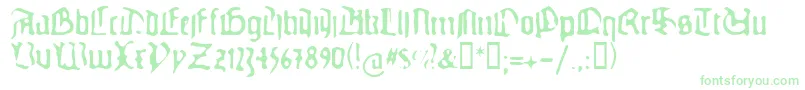 Police Gutenbergsghostypes – polices vertes sur fond blanc