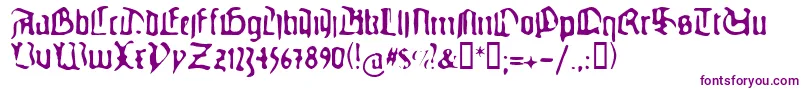 Gutenbergsghostypes Font – Purple Fonts on White Background