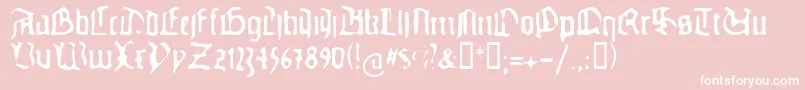 Gutenbergsghostypes Font – White Fonts on Pink Background