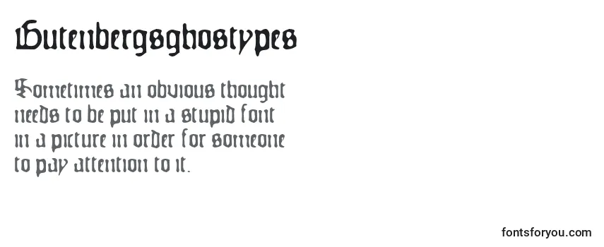 Обзор шрифта Gutenbergsghostypes