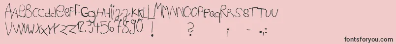 Ackipreschool Font – Black Fonts on Pink Background