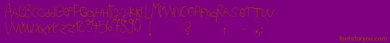 Ackipreschool Font – Brown Fonts on Purple Background
