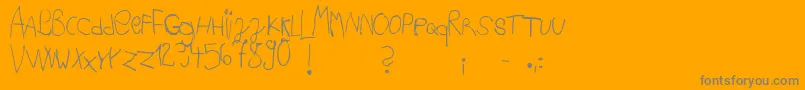 Ackipreschool Font – Gray Fonts on Orange Background